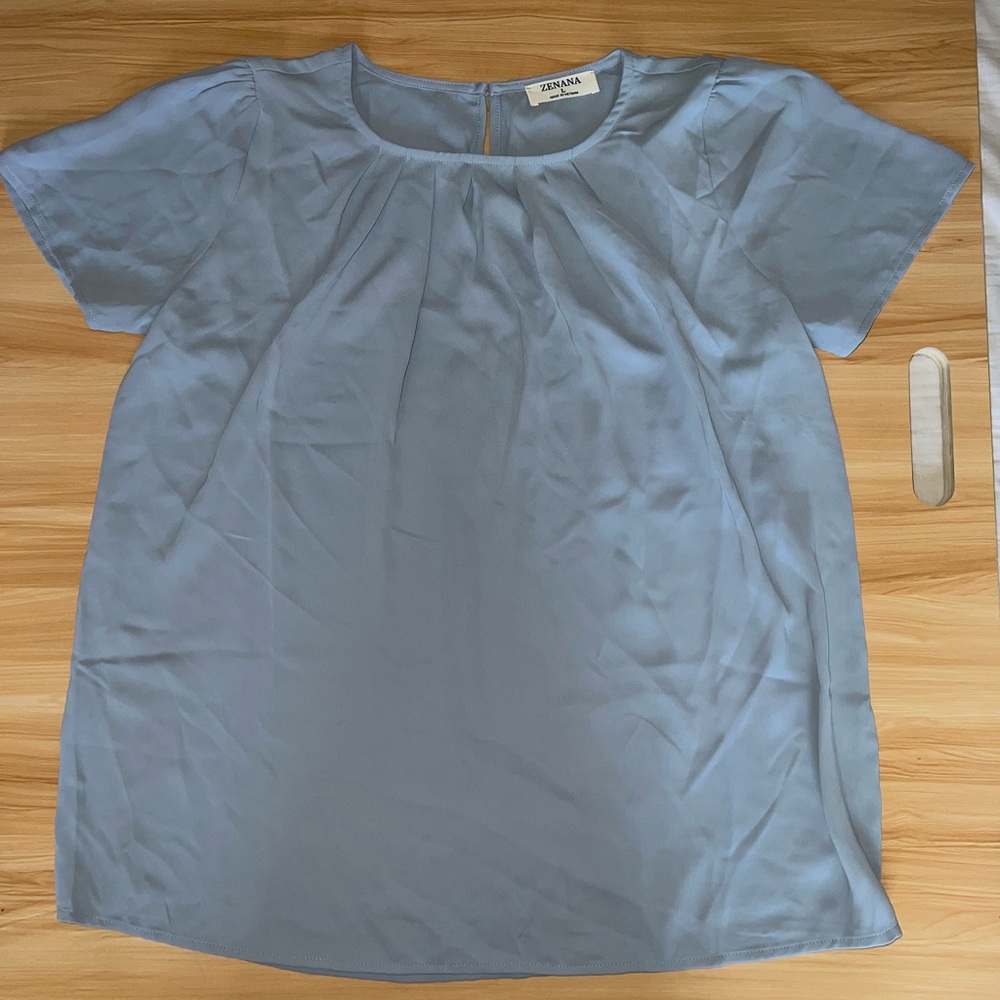Zenana Sky Blue Blouse